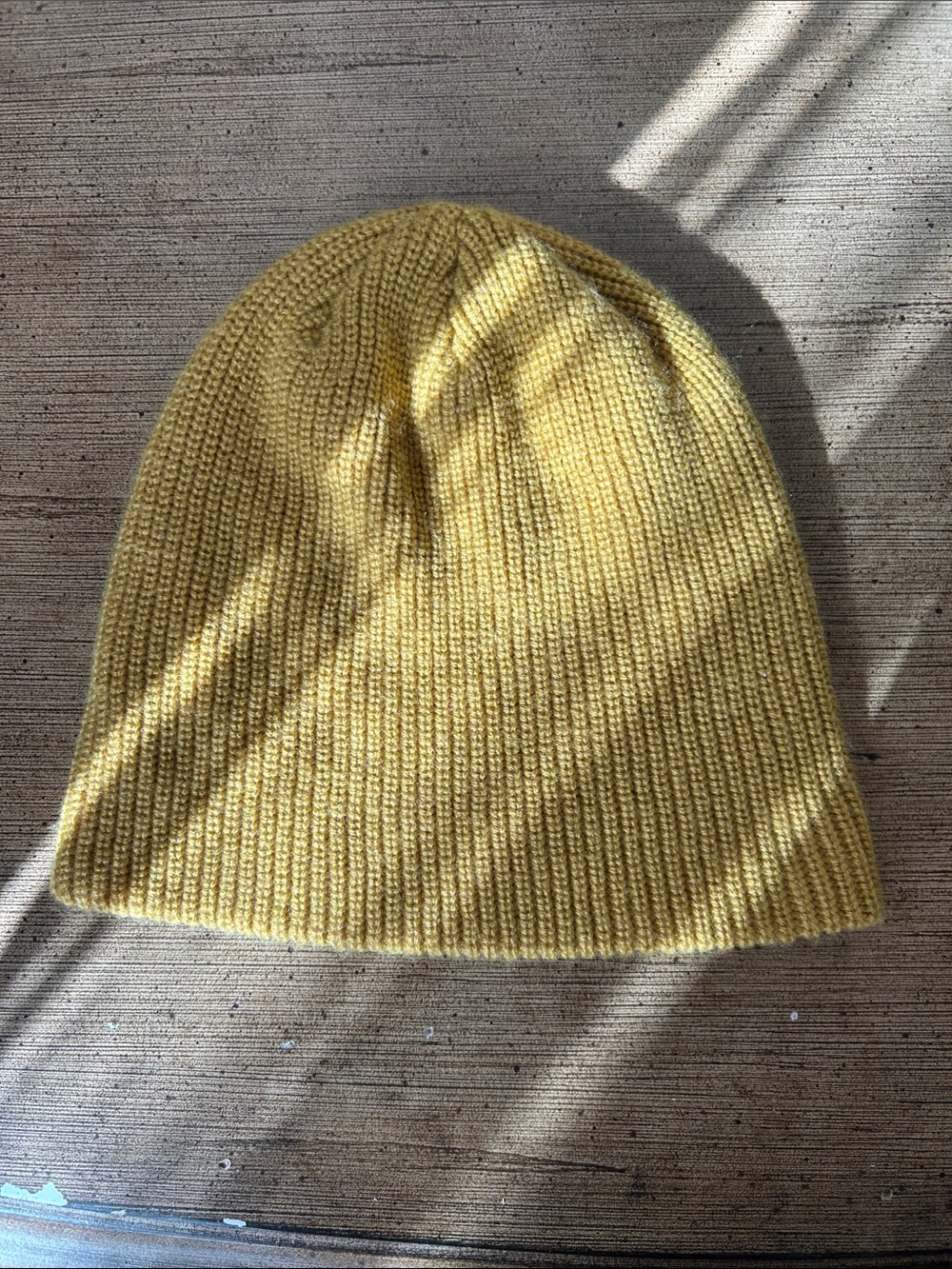 Volcom Adult Mustard Knit Beanie with Logo Patch. Unisex. - Picture 2 of 7